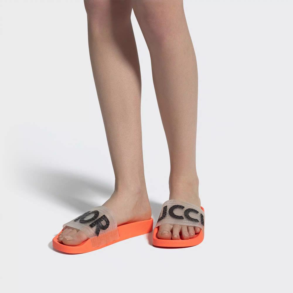Adidas Fiorucci Adilette Chanclas Naranjas Para Mujer (MX-24181)